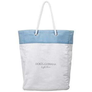 Dolce & Gabbana Light Blue Tote Bag Beach Bag Travel Casual Tote Bag Rope Handle